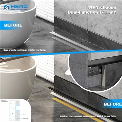 シャドウギャップと従来の幅木: 床の長所と短所