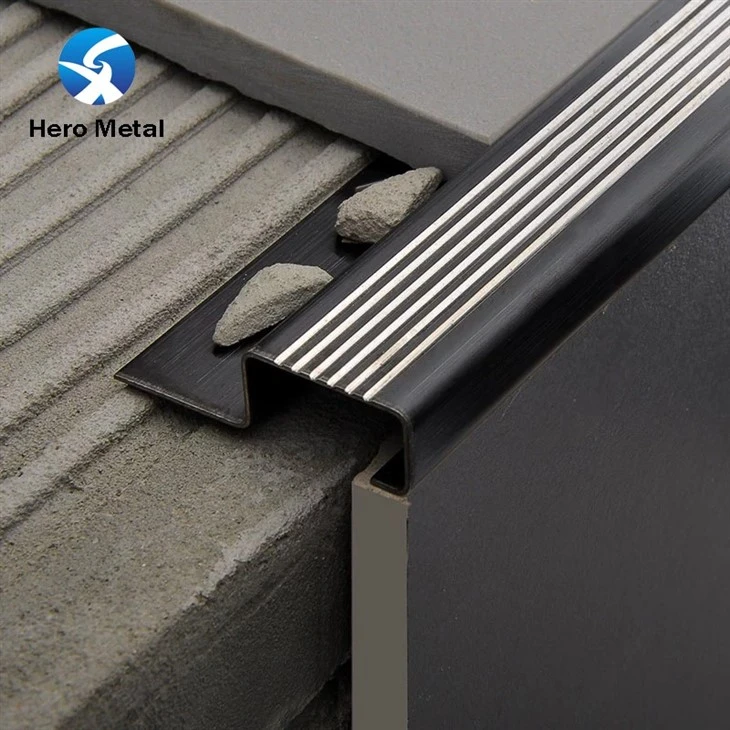 black color Stainless steel stair nosing